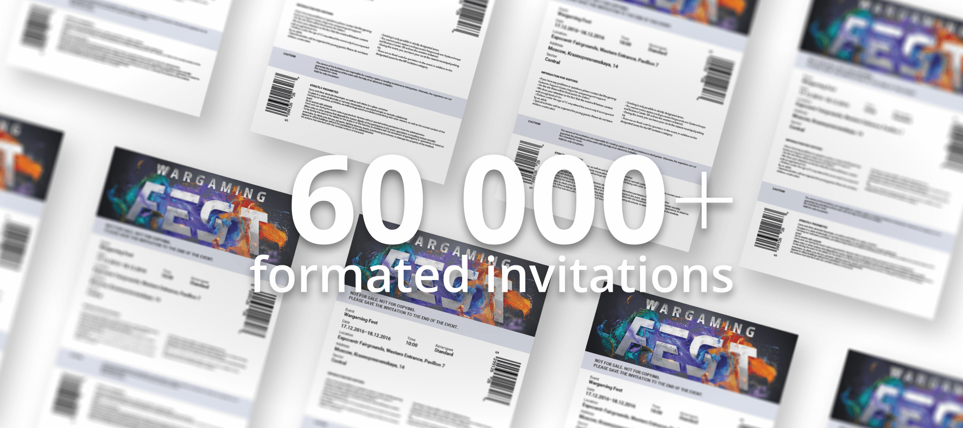 the service provide more than 60 000 invitations